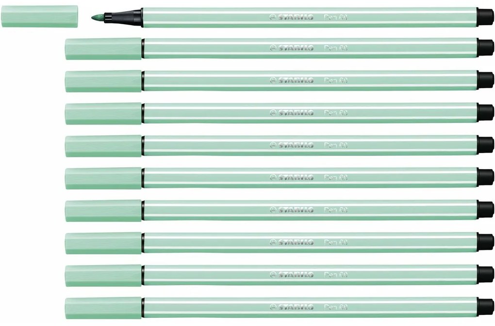 Marcadores Stabilo Pen 68 Ice Verde 10 Unidades