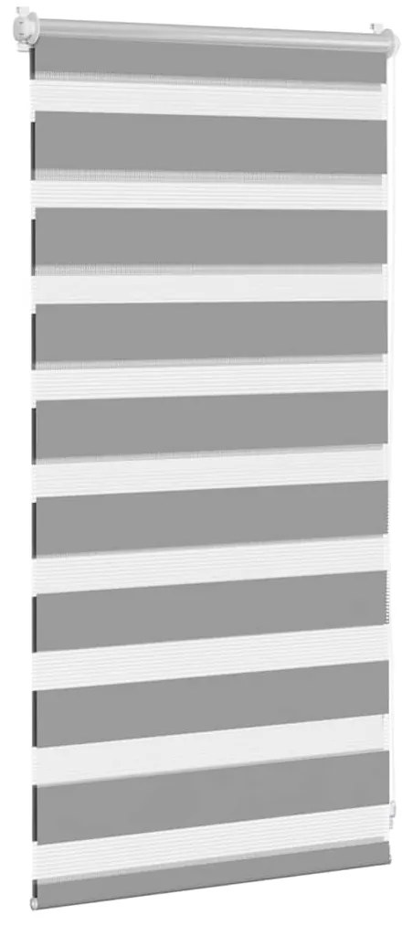 Estore de rolo 40 x 100 cm, linhas de zebra / Cinza