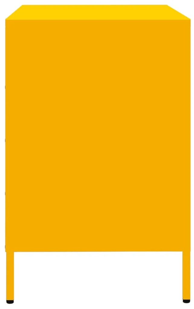 Aparador 68x39x58,5 cm aço laminado a frio amarelo mostarda