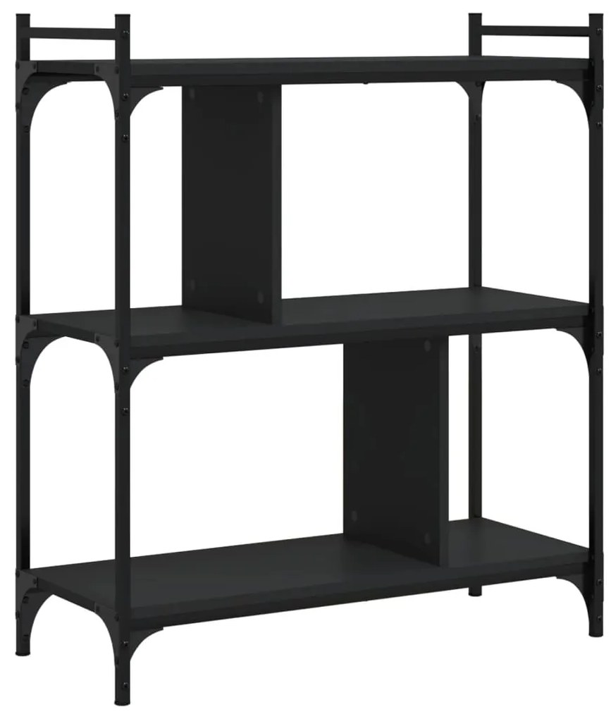 Estante c/ 3 prateleiras 76x32x88 cm derivados madeira preto