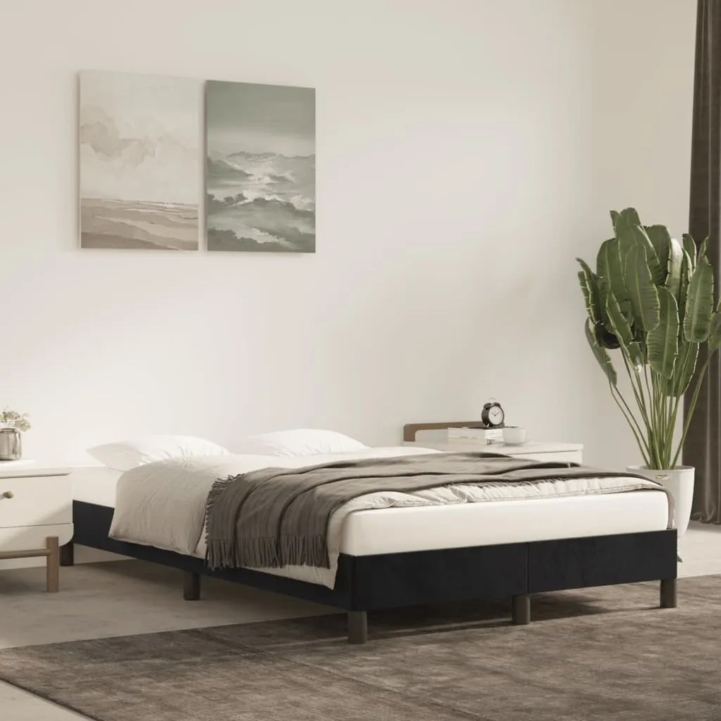 vidaXL Estrutura de cama sem colchão 120x200 cm veludo preto
