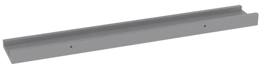 Prateleiras de parede 4 pcs 60x9x3 cm cinzento
