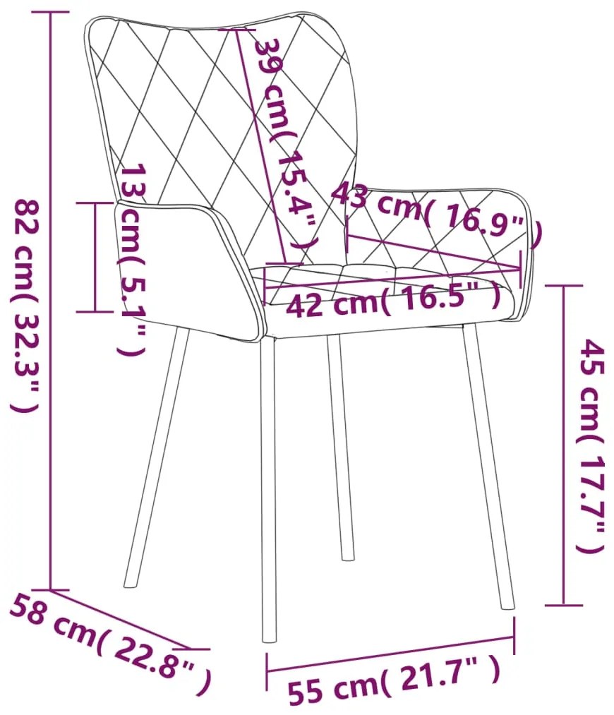 Cadeiras de jantar 2 pcs tecido cinzento-escuro