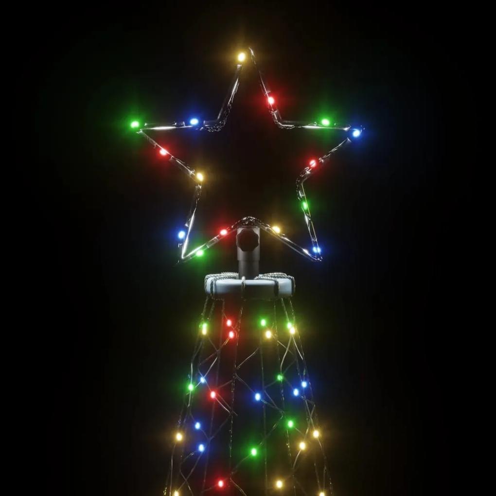 Árvore de Natal c/ poste metal 1400 luzes LED 5 m colorido