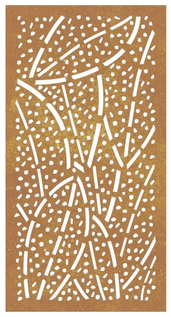 Decoração p/ muro de jardim 105x55 cm aço corten design folhas