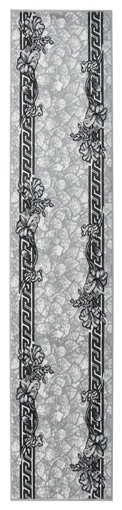 vidaXL Passadeira 100x500 cm polipropileno cinzento