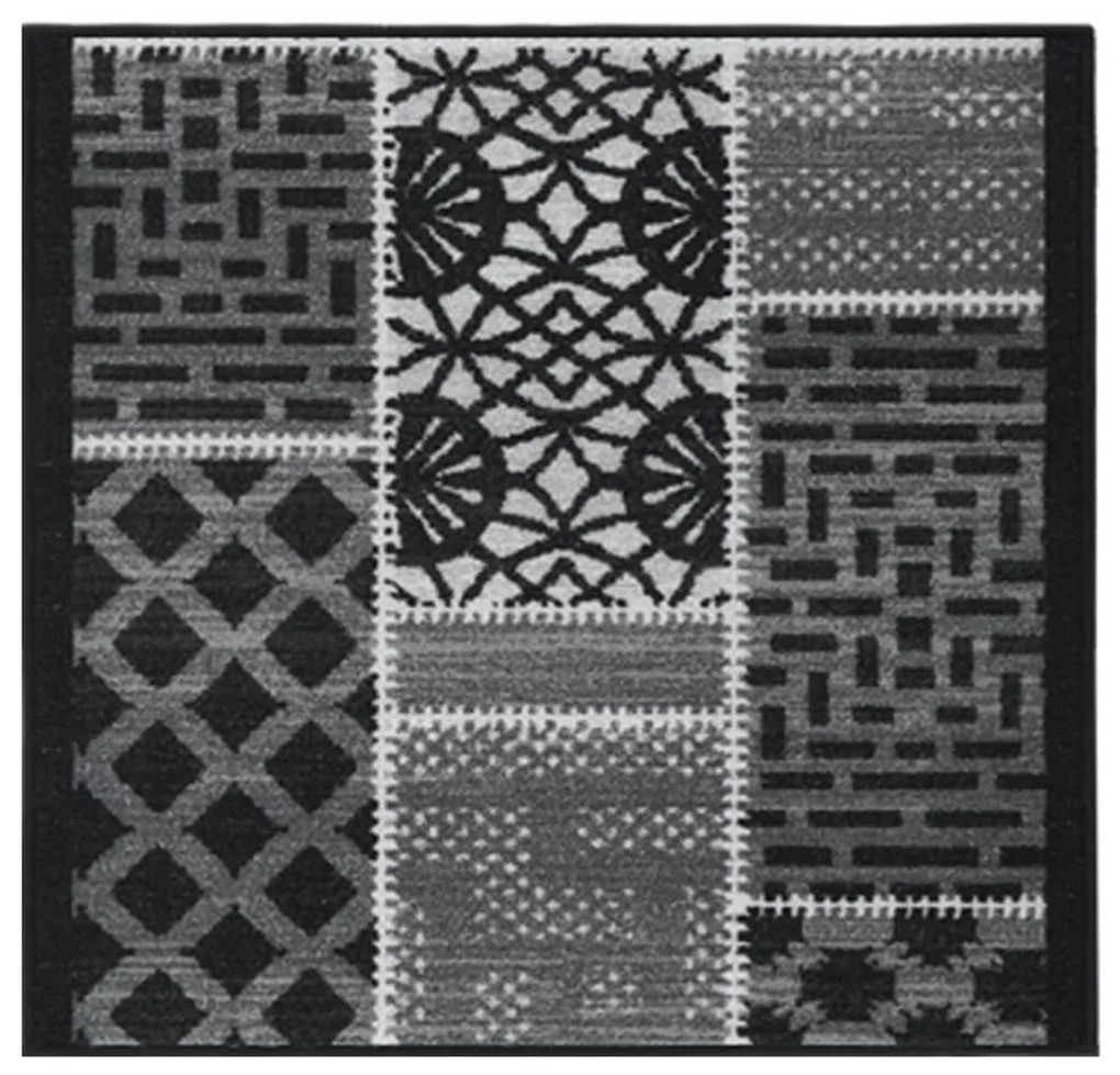 vidaXL Tapete/passadeira 80x100 cm preto
