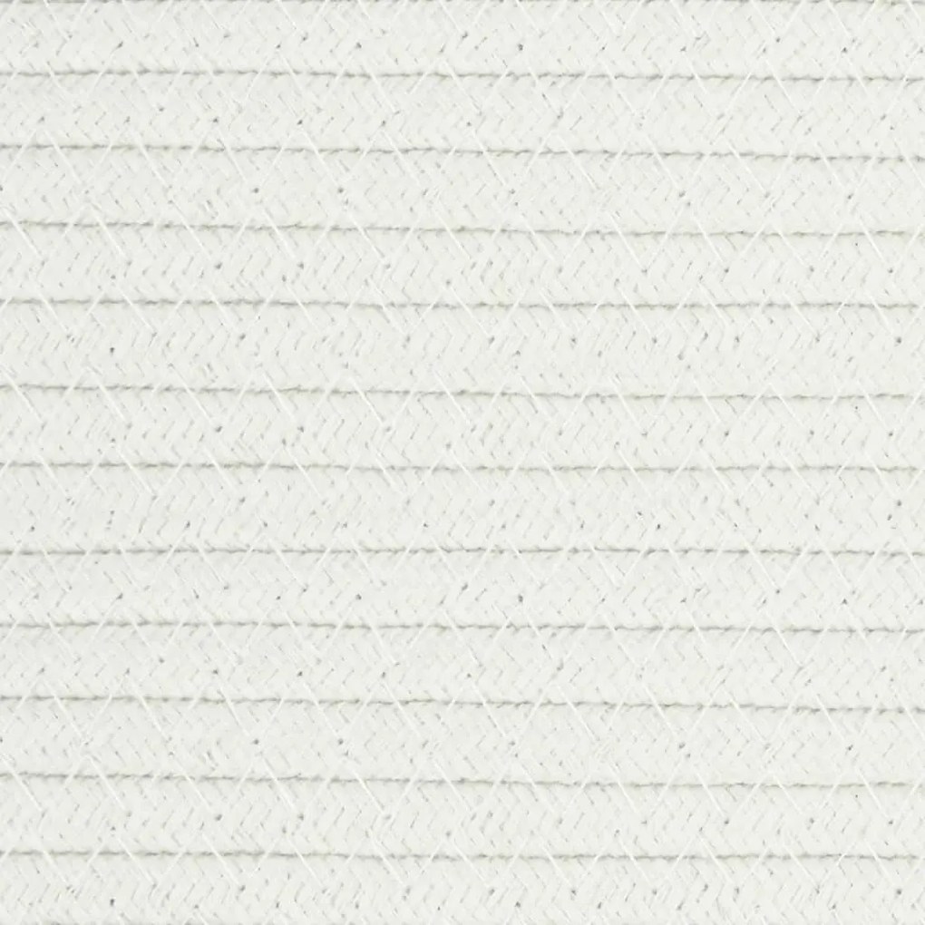 Cesto de arrumação Ø60x36 cm algodão cinzento e branco