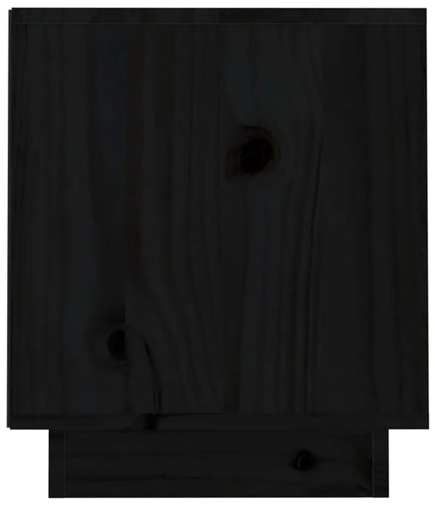 Móvel de TV 70x34x40 cm madeira de pinho maciça preto