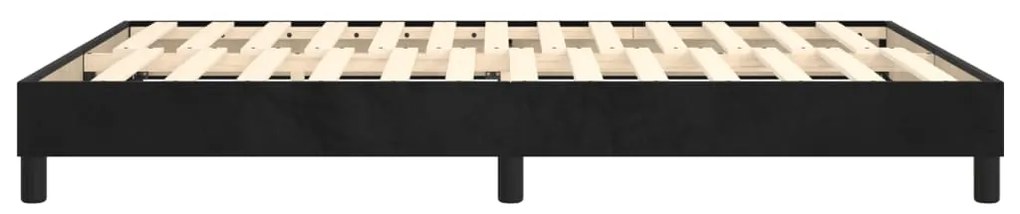 Estrutura de cama sem colchão 140x200 cm veludo preto