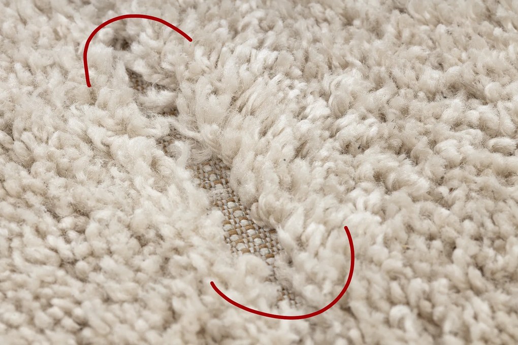 Tapete BERBER 9000 creme Franjas berbere marroquino shaggy - PRODUTO DE SEGUNDA GRAU