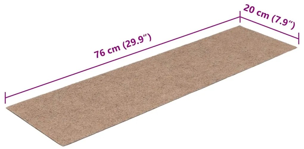 Tapetes de escada adesivos 30 pcs 76x20 cm retangular