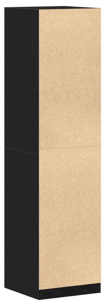 Guarda-roupa vidaXL em Carvalho Preto de 50x50x200 cm em Madeira de En