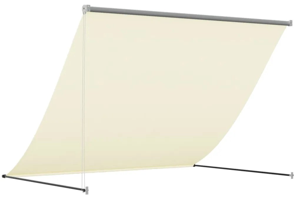 Toldo retrátil 250x150 cm tecido e aço cor creme