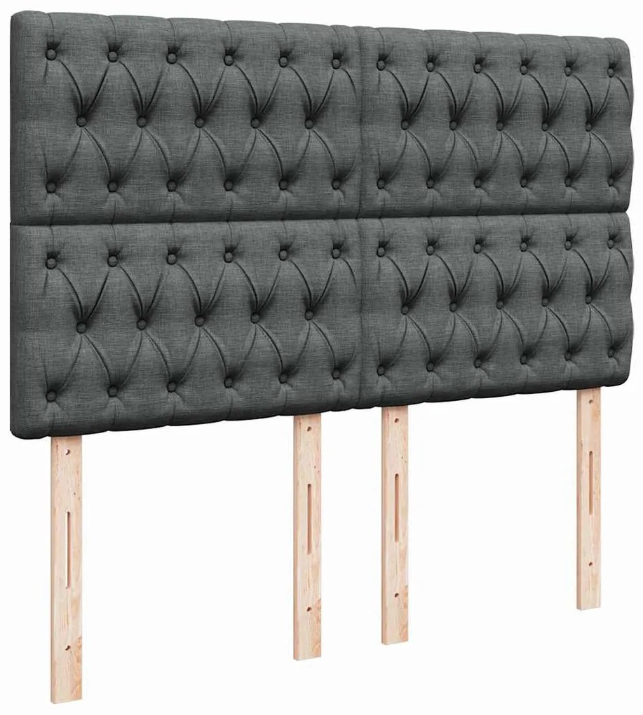 Estrutura cama otomana colchão 140x200cm tecido cinzento escuro