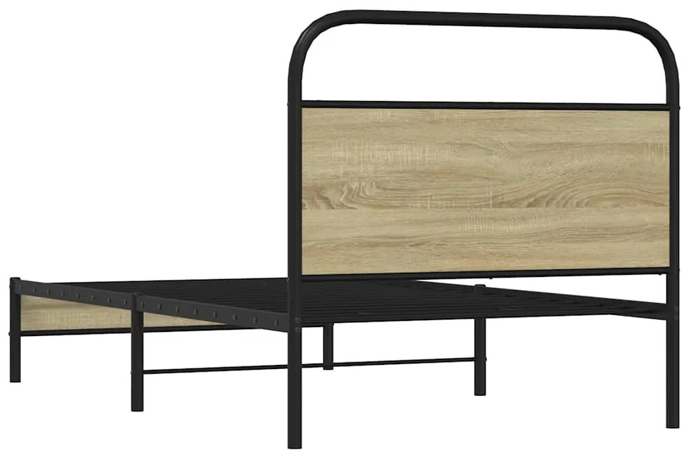 Estrutura cama s/ colchão derivados de madeira carvalho sonoma