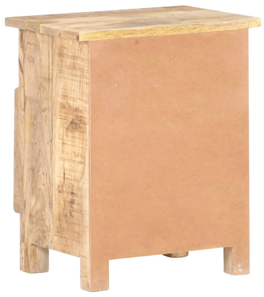Mesa de cabeceira 40x30x50 cm madeira de mangueira áspera