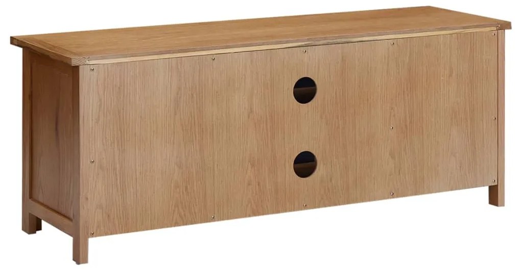 Móvel de TV 110x35x44 cm madeira de carvalho maciça