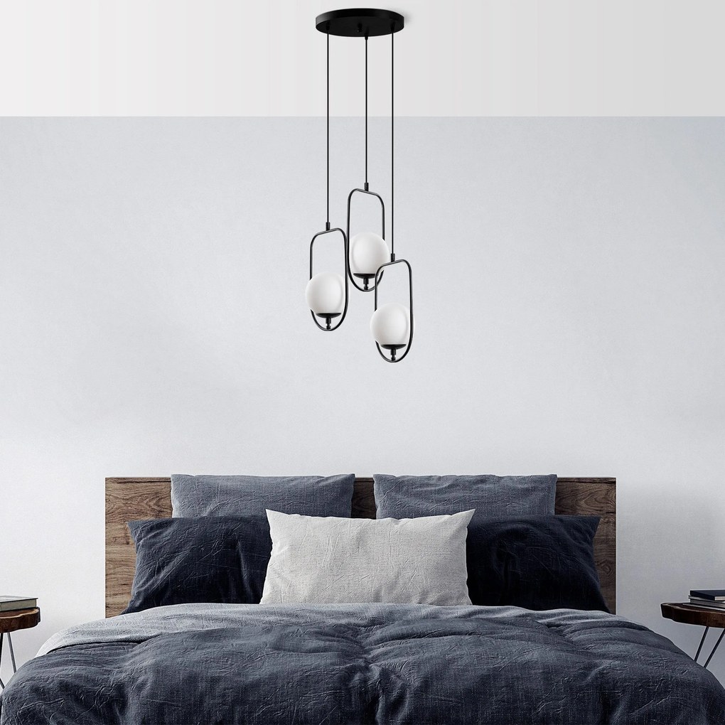 Candeeiro de Teto Skew – Preto – 55 cm x 185 cm