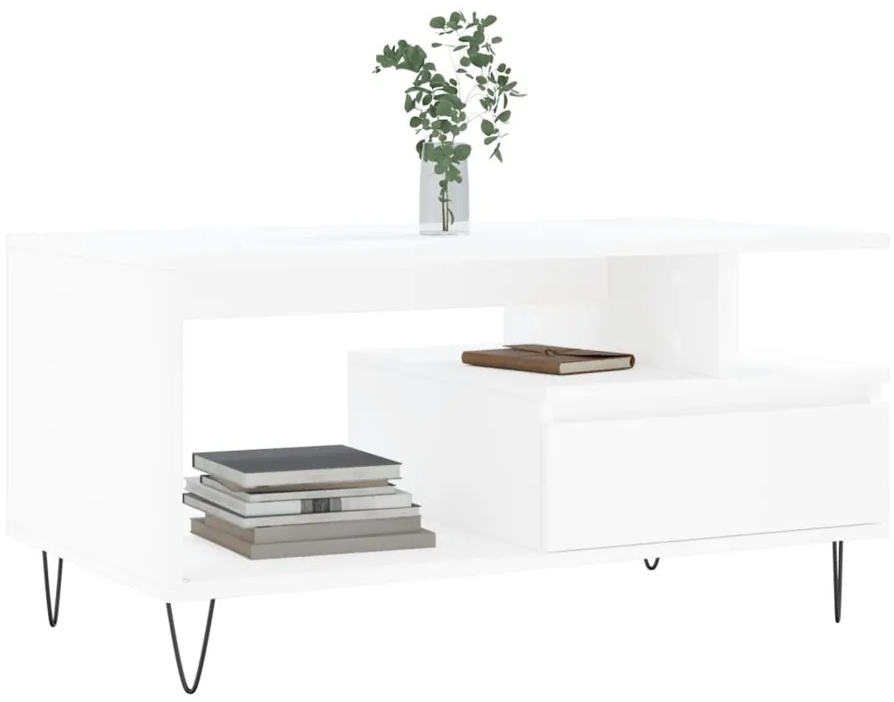 Mesa de centro 90x49x45 cm derivados de madeira branco