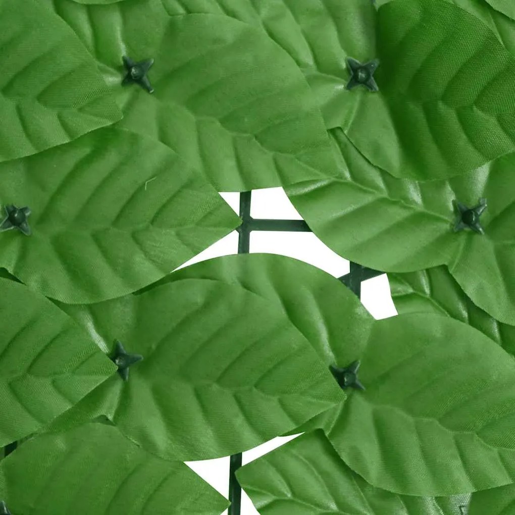 Tela de varanda com folhas verdes 400x75 cm