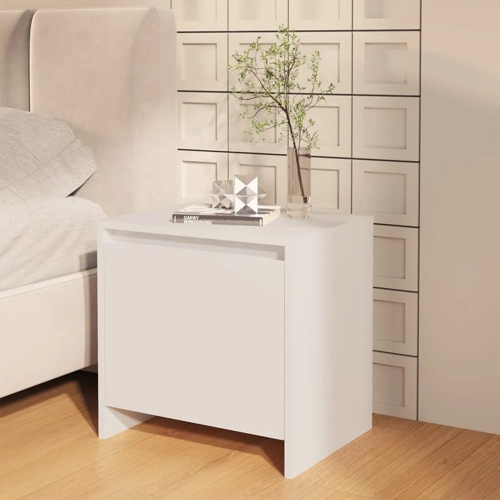 Mesa de cabeceira 45x34x44,5 cm aglomerado branco