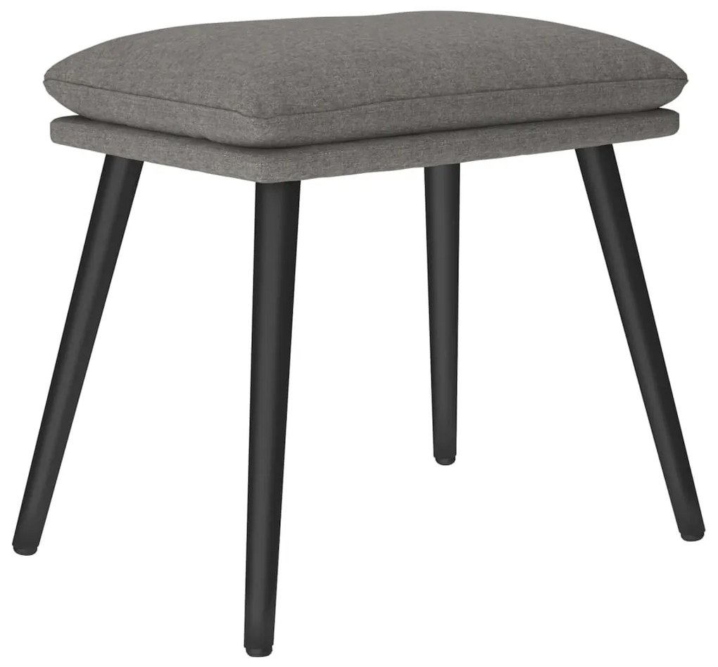 Poltrona Gale de Descanso com Apoio de Pés - Cinzento Claro - Design N