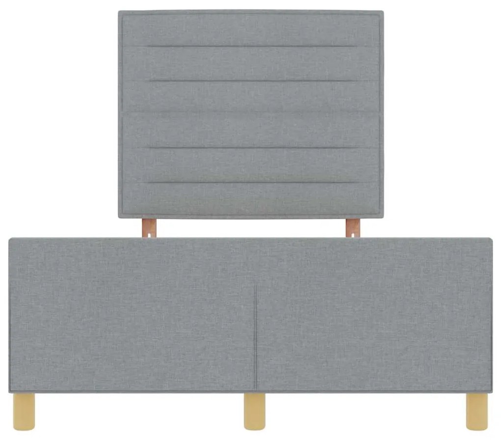 Estrutura de Cama de Tecido Cinza Claro 160x200 cm