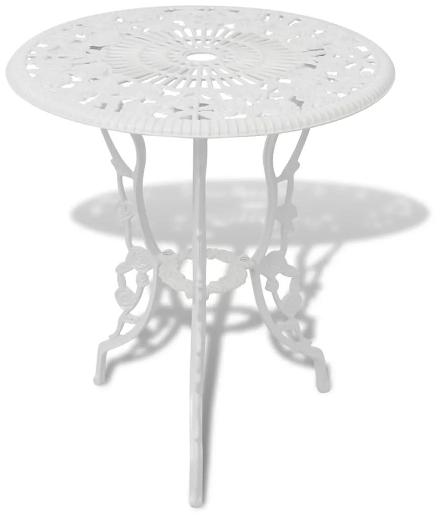 3 pcs conjunto bistrô alumínio fundido branco