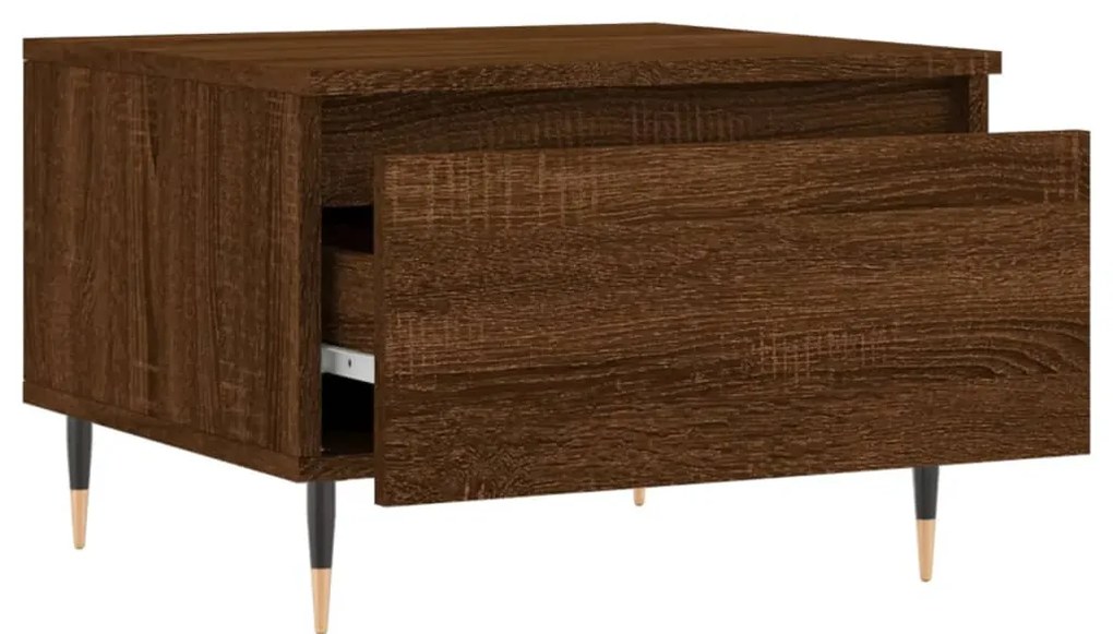 Mesa de centro 50x46x35 cm derivados madeira carvalho castanho