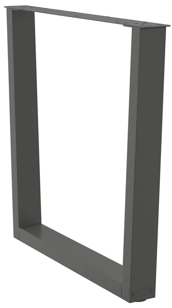 Pés para mesa de jantar em forma de V, 3 peças, antracite, 80x(72-73,3