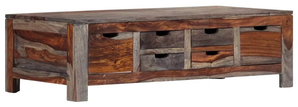 Mesa de centro 100x50x30 cm madeira de acácia maciça cinzento