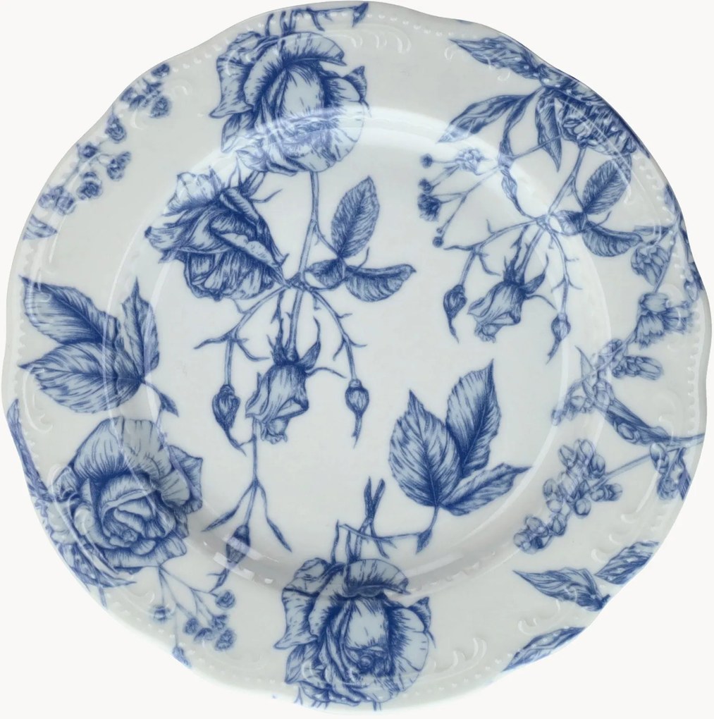 Pratos de pequeno-almoço em porcelana Wienna, conjunto de 12