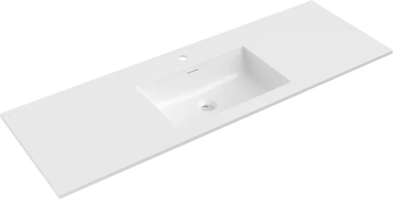 Mexen Otis lavatório embutido na bancada 141 x 46,5 cm, branco brilhante - 25181400