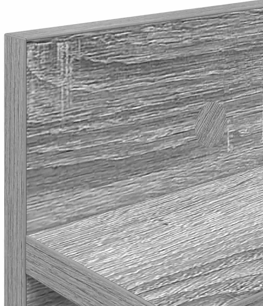 Cabideiro de Parede Sonoma cinzento 80 x 10.5 x 18 cm