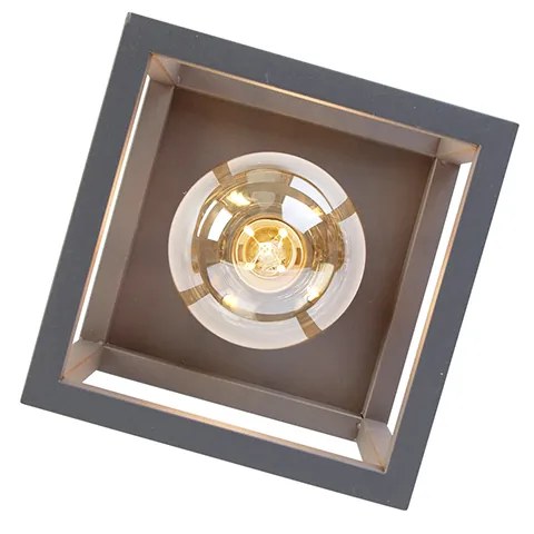 Candeeiro de teto inteligente industrial cinzento escuro incl. Wifi G95 - Cage