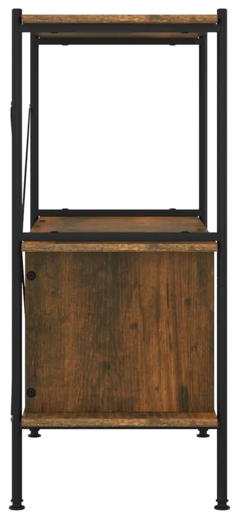 Estante de 3 prat. c/ armário 80x40x92cm aço/derivados madeira