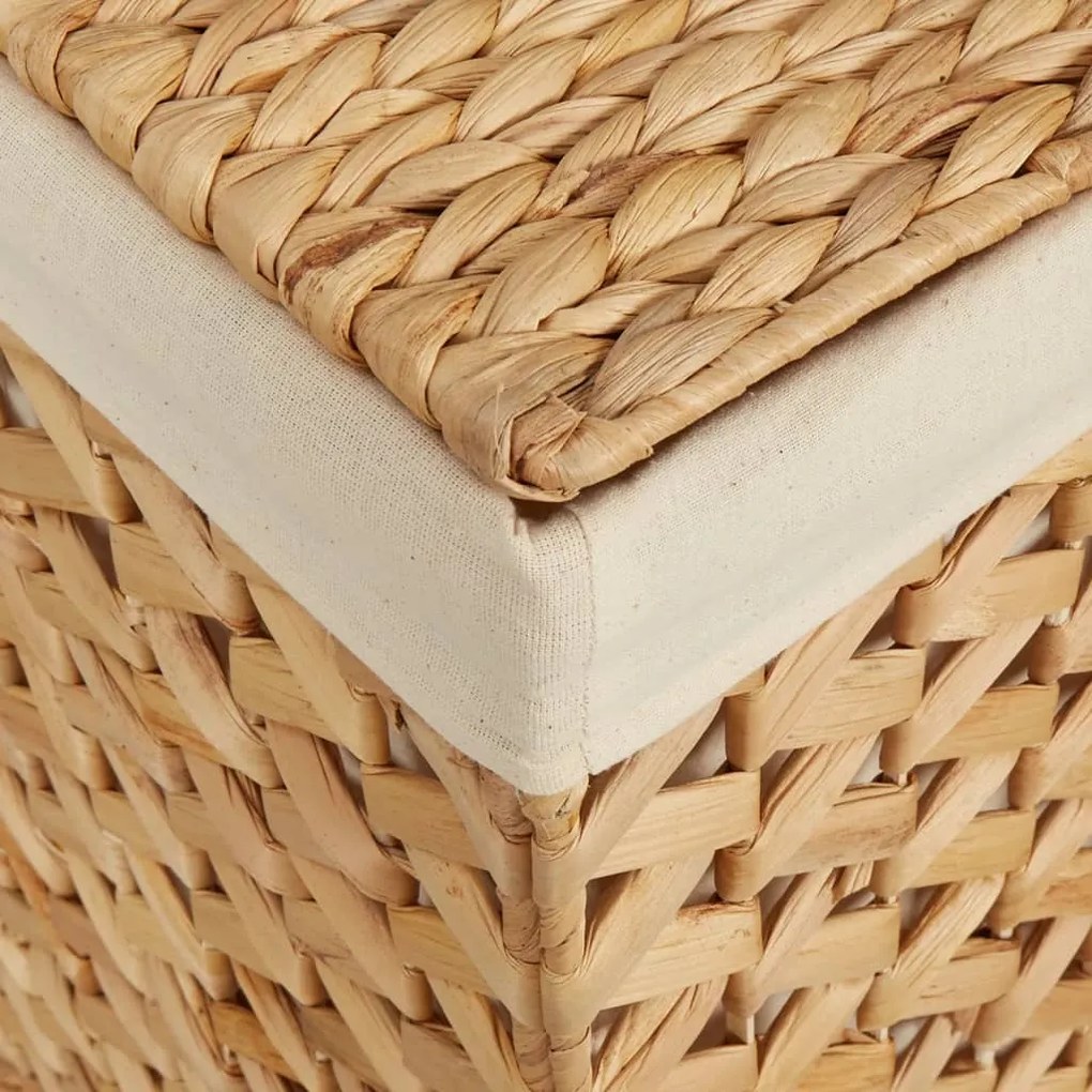 Cesto para roupa suja c/ 3 secções 75x42,5x52cm jacinto de água