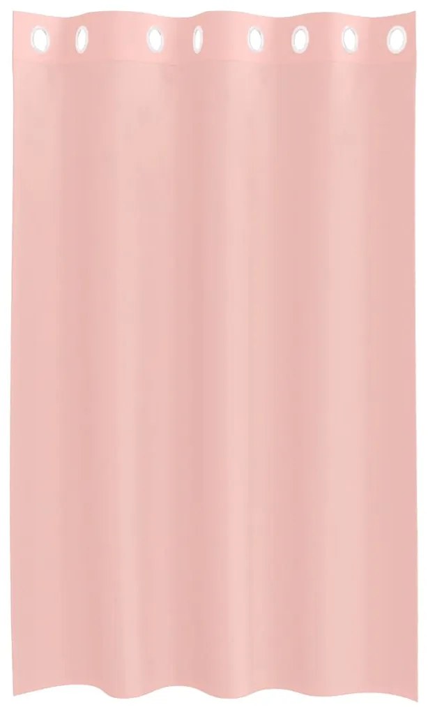 Cortinas de voile com ilhós 2 pcs rosa 140x175 cm