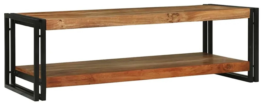 vidaXL Mesa de centro Castanho Madeira Sólida de Acácia