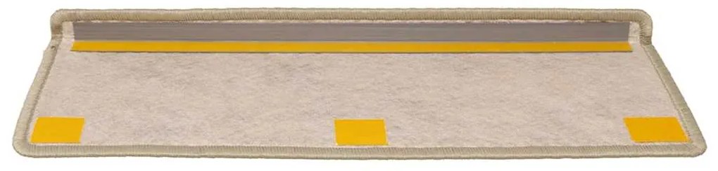 Tapetes escada adesivos aspeto sisal 15 pcs 65x21x4 cm verde