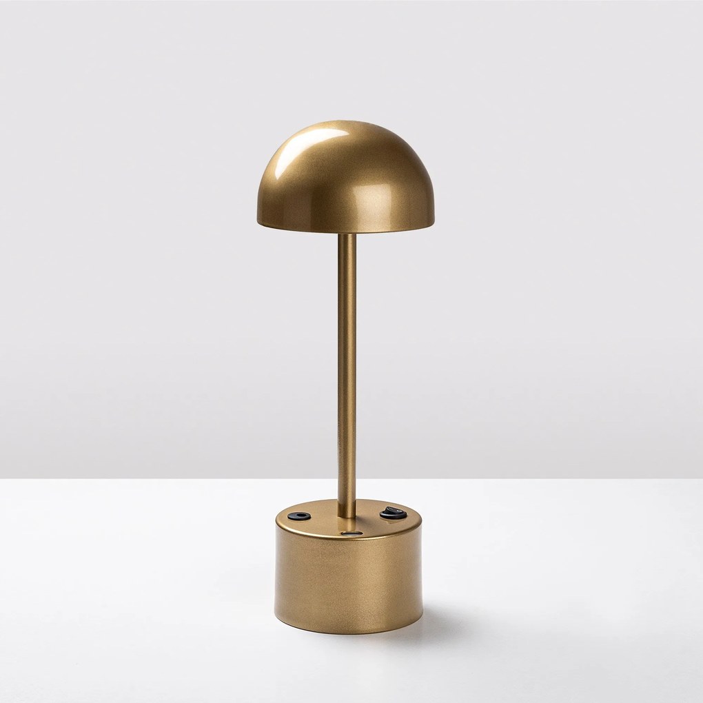 Candeeiro de Mesa Sept – Dourado – Diâmetro 10 cm Altura 29 cm