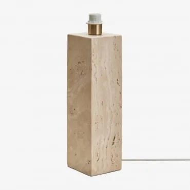 Base Para Lâmpada De Mesa Em Travertino Davise Travertine - Sklum