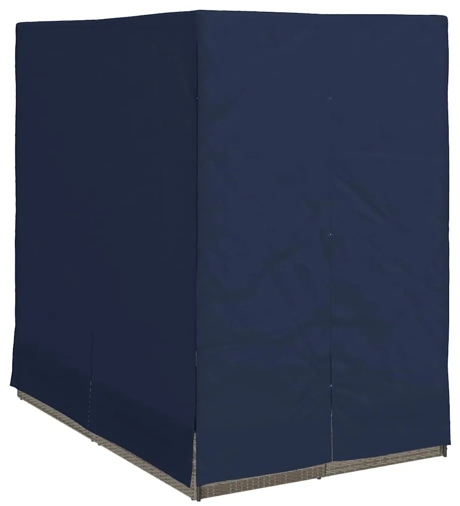 Cama Dupla de Sol Cinzeto Grande Vime &amp; Almofadas de Poliéster