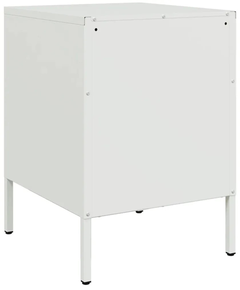 Mesa de cabeceira 36x39x50,5 cm aço branco