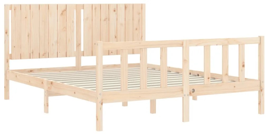Cama sem colchão 160x200 cm madeira de pinho maciça