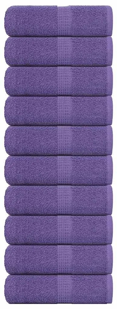 vidaXL Toalhas de bidé FROGN 10 pcs 30x50 cm 360 g/m² roxo