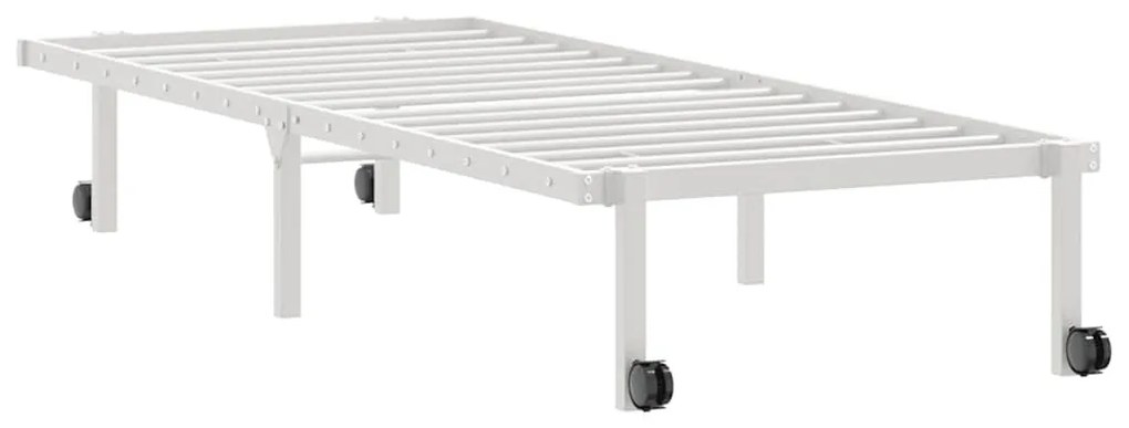Estrutura de cama sem colchão Dobrável 75x190 cm aço branco