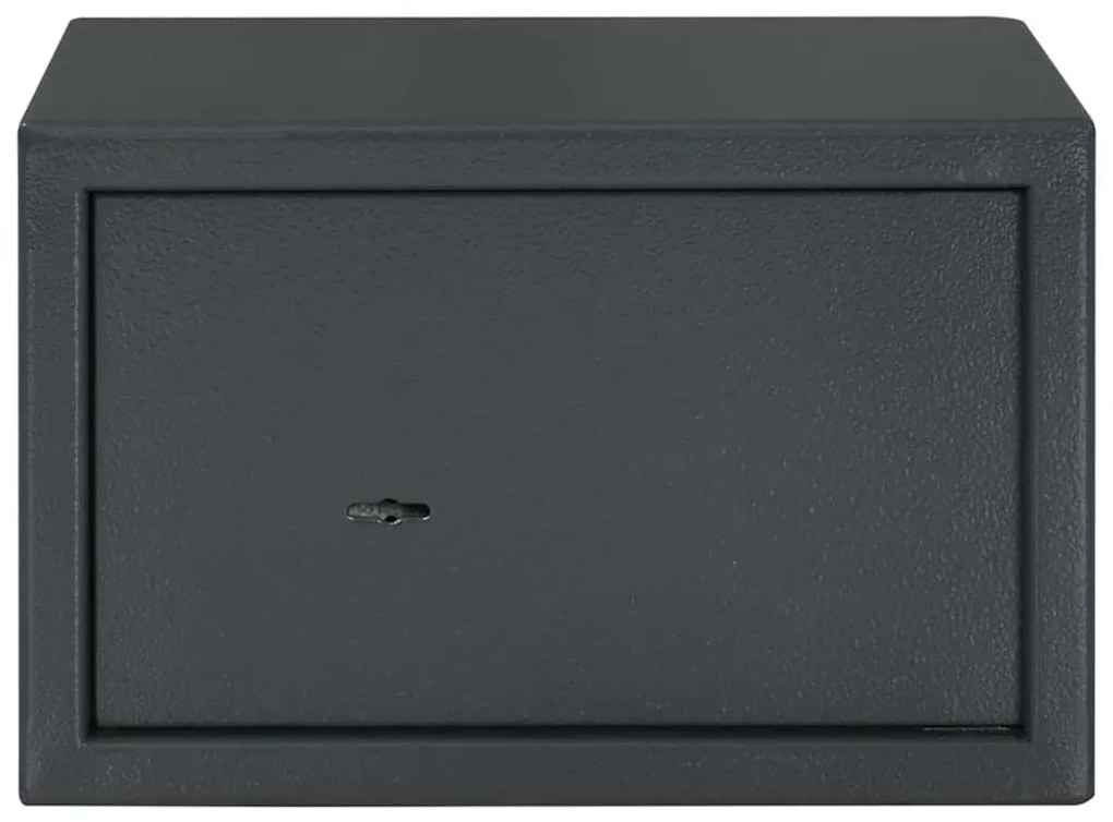 Cofre com Fechadura de Chave Cinza Escuro 20x31x20 cm Aço