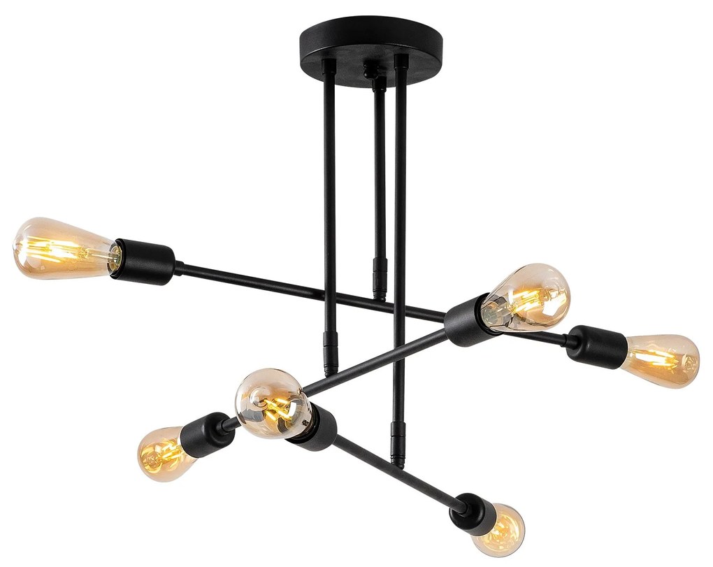 Chandelier Flower – Preto – 75 x 75 cm